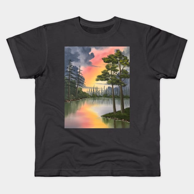 Stormy Stream Kids T-Shirt by J&S mason